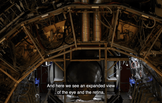 Mariele Neudecker, The Eye  [A.L.I.C.E. | A Large Ion Collider Experiment | v1], 2021, film still. © Mariele Neudecker 2021