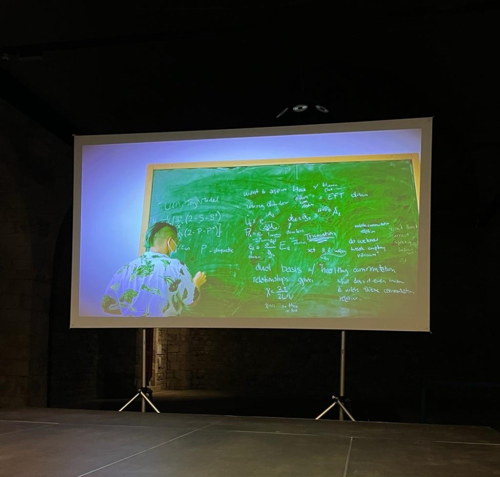 Screening of Black Quantum Futurism's film during the celebration event of the three-year collaboration between Arts at CERN and Barcelona.