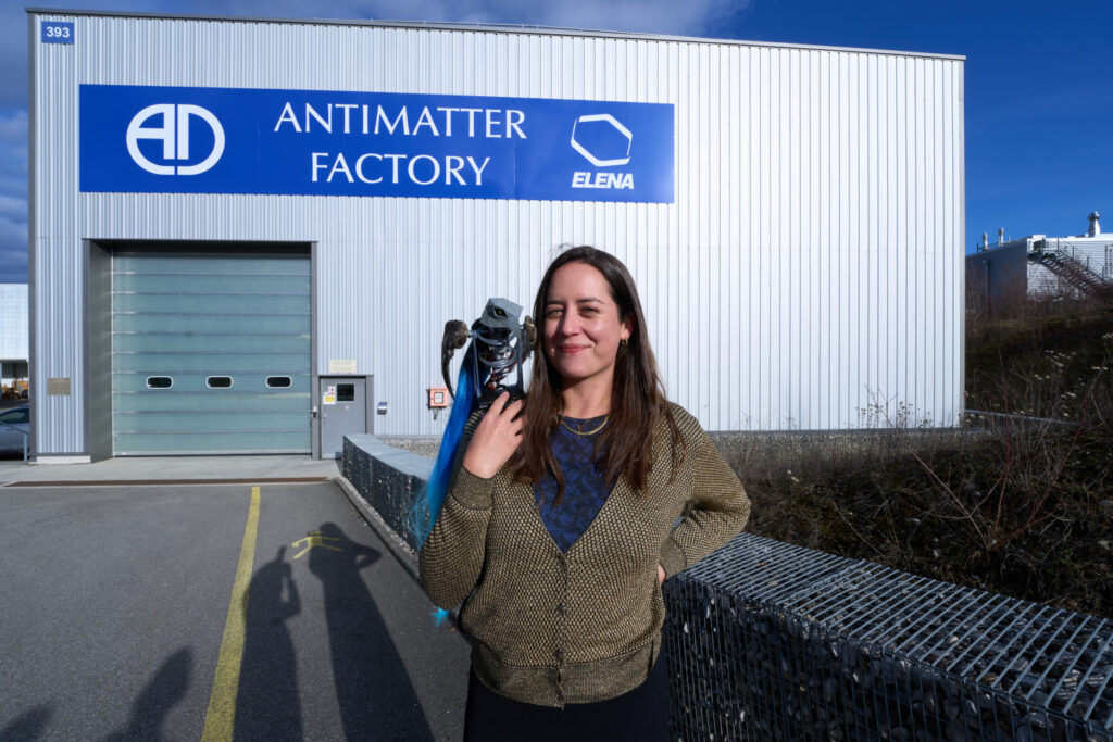 Patricia Domínguez at the Antimatter Factory at CERN. Photo: Marina Cavazza/CERN