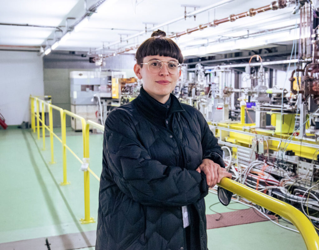 Chloé Delarue during her residency at CERN. Photo: Franciska-Törok/CERN